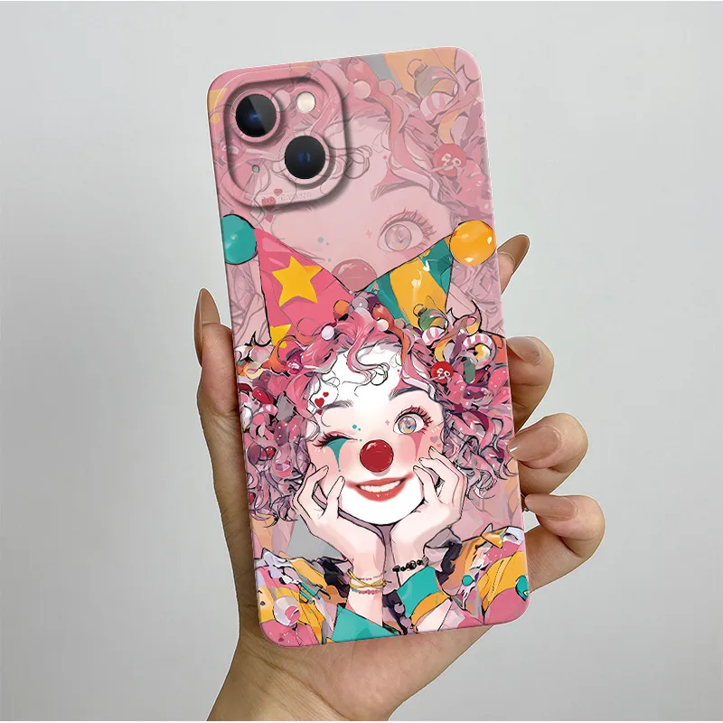 Para iPhone 14/14 Plus funda de teléfono estilo estético de moda suave silicona líquida a prueba de golpes Fundas protectoras traseras antideslizantes - imagen 4