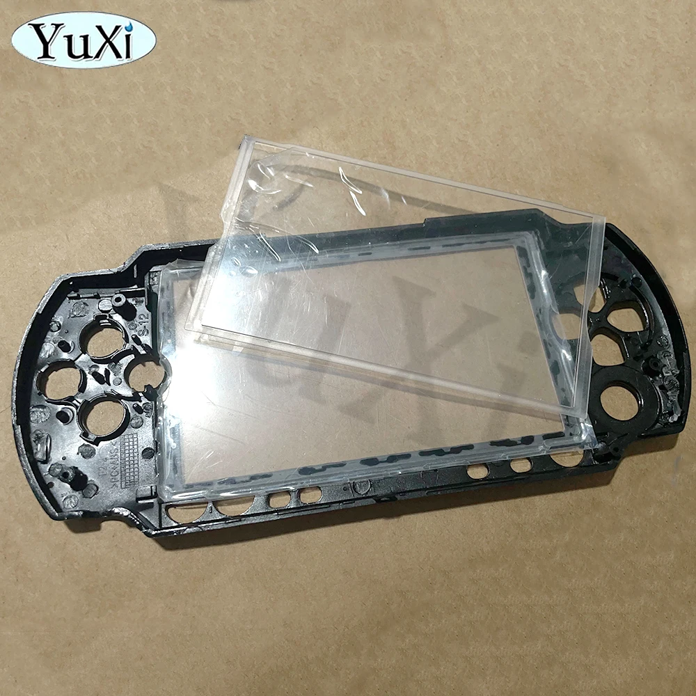 Pantalla LCD para PSP, lente de plástico y vidrio para consola de juegos PSP 1000 2000 3000, marco transparente, Panel de cubierta de espejo transparente, 1 ud. - imagen 4