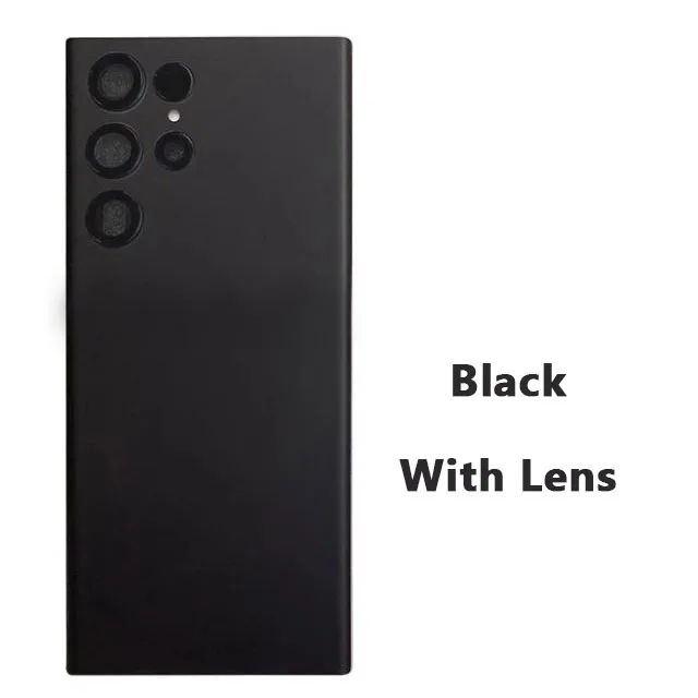 Reemplazo de cristal trasero para Samsung Galaxy S22 Ultra, funda de puerta trasera con batería de SM-S908B, lente de cámara con logotipo adhesivo - imagen 4
