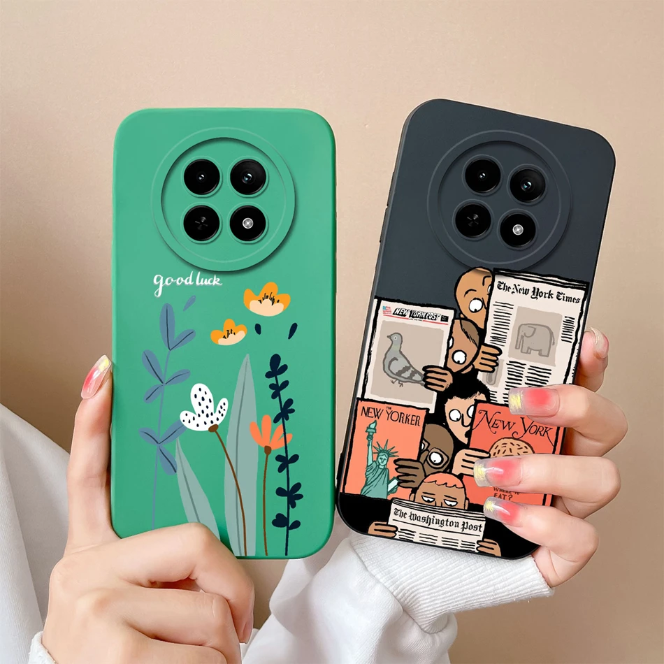 Nueva funda para OPPO Realme 12X5G Cat suave silicona líquida cobertura completa Anti Choc parachoques para Realme12 12X contraportada Capa - imagen 2