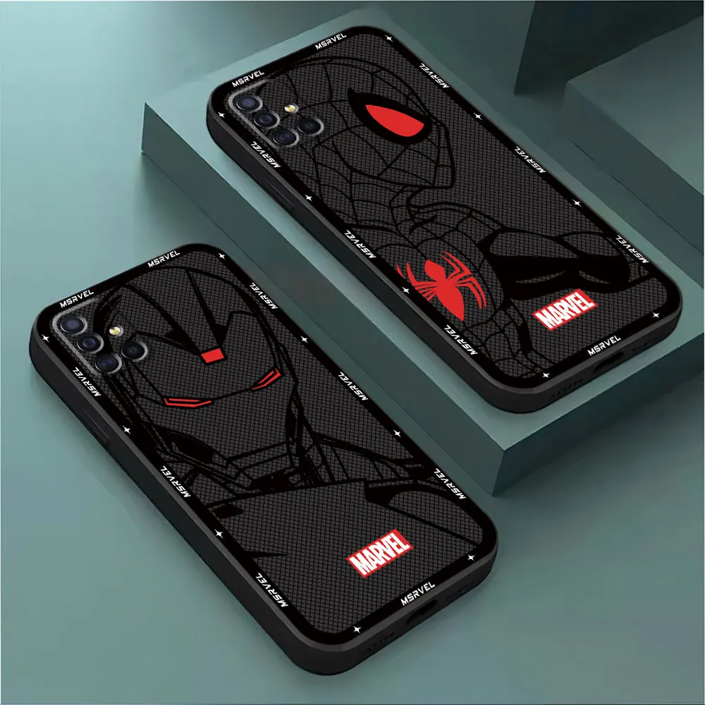 Funda para Samsung Galaxy A30 A40 A20e A10e A71 A20 A10 A41 A70 A51 A50 A31 A10s A20s TPU funda suave de lujo Marvel Spider Man Bag