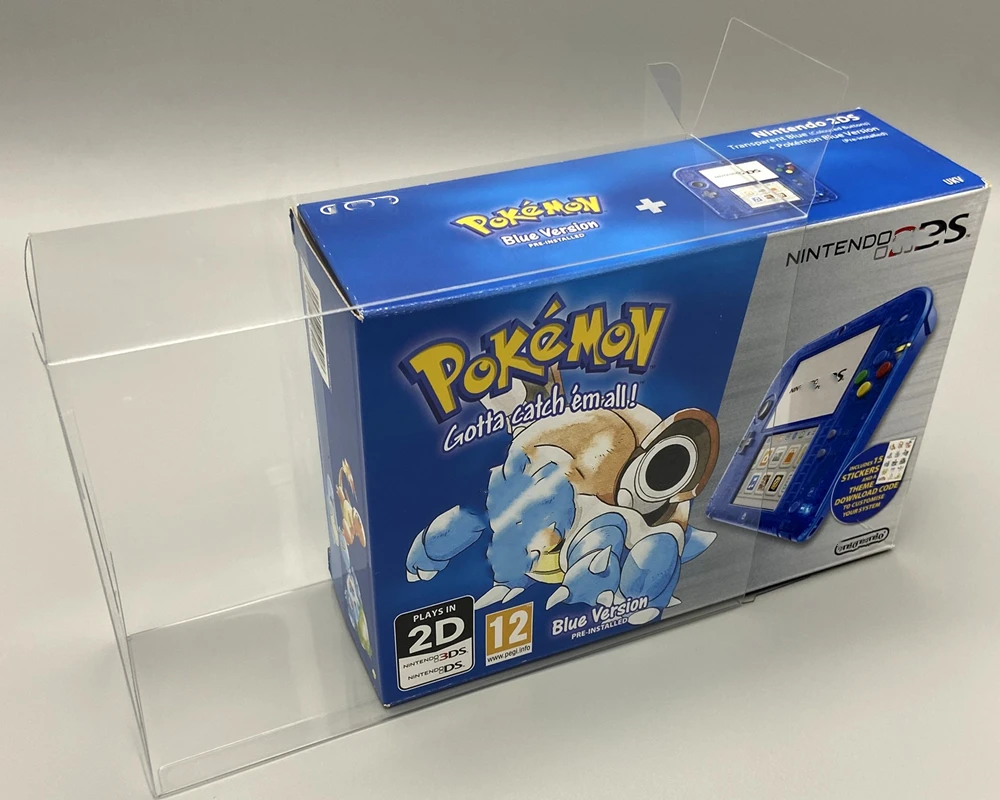 Protector de caja transparente para Pokémon gotten Catch Em, todas las consolas, cajas de colección para Nintendo 2DS, carcasa de juego, vitrina transparente