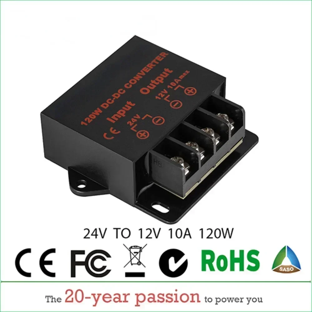 Convertidor CC de 24V a 12V, 5A MP, 60W, 24V a 12V, 10A, regulador de voltaje, reductor reductor de coche para luces LED, certificado CE RoHS - imagen 3
