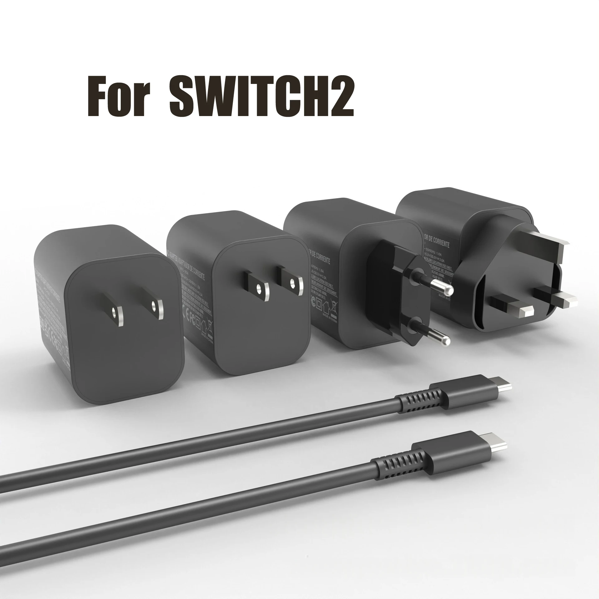 Para SWITCH2 60W Adaptador de corriente Cargador rápido para Switch 2 Consola OLED Dock