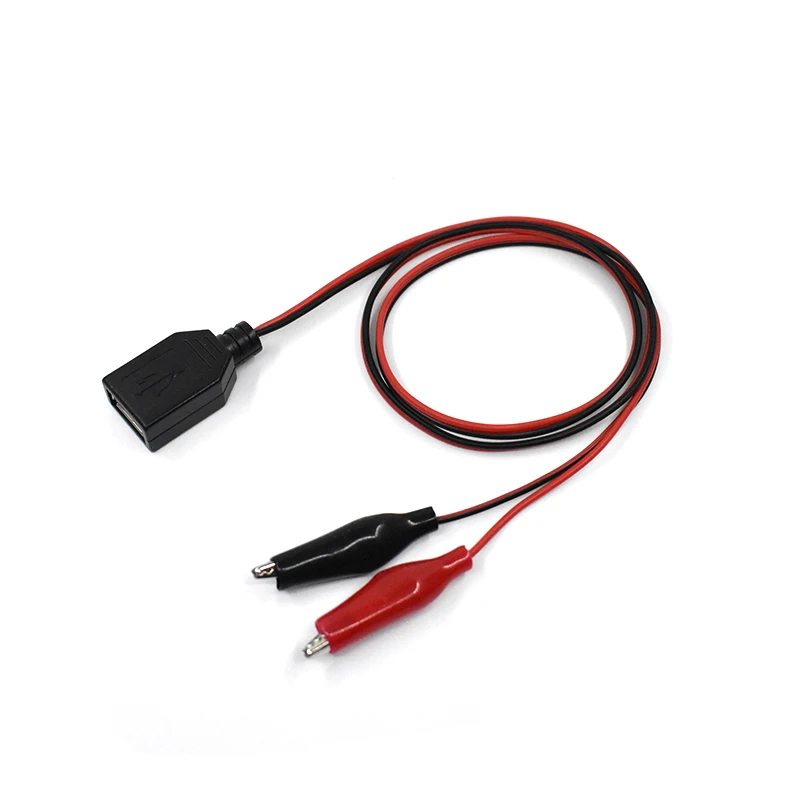 60CM prueba de cocodrilo Cilp a USB adaptador conector macho abrazadera Clip Cable alimentación - imagen 3