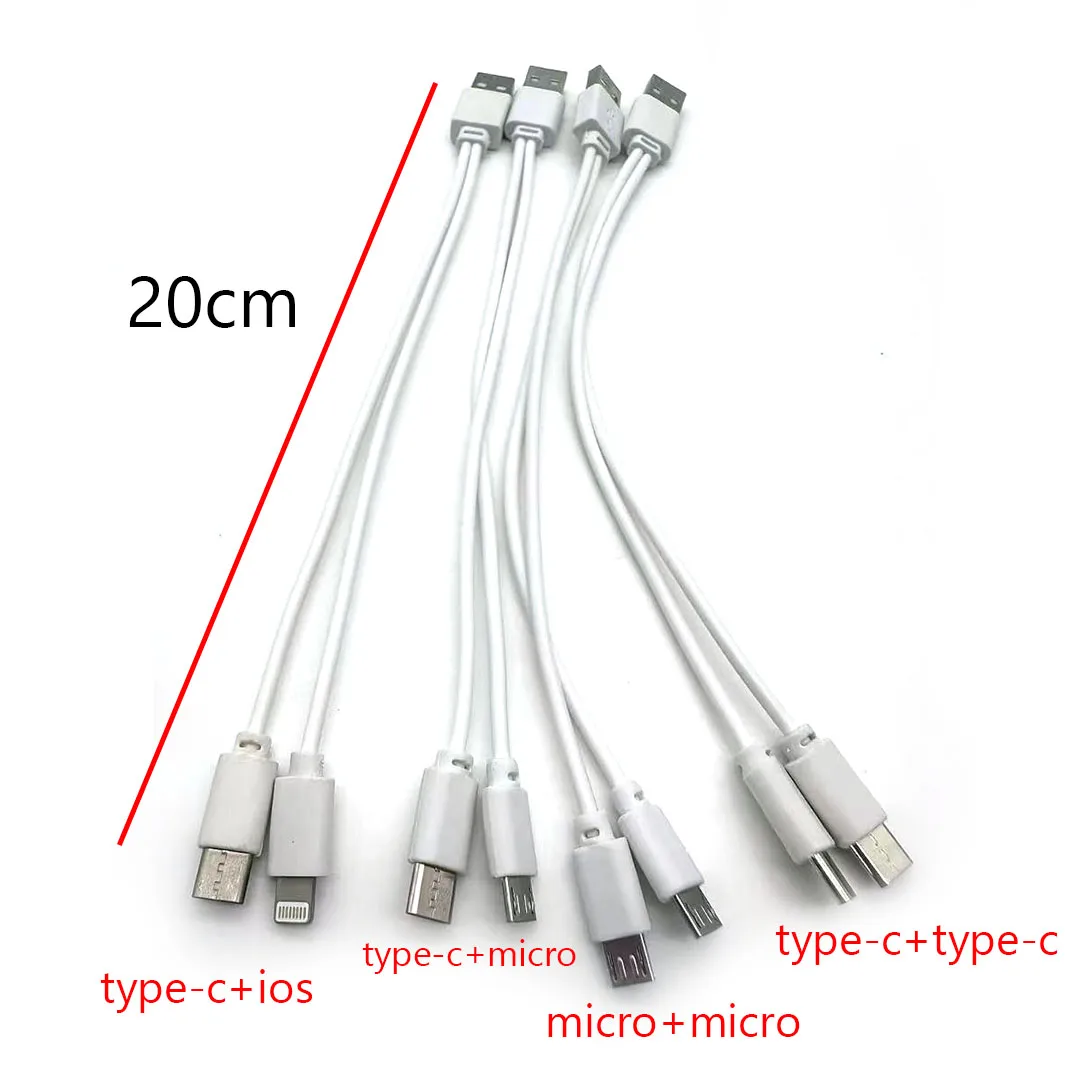 Cable divisor Micro USB 2 en 1, Cable de carga tipo C ios, 2 cables USB, Cable para teléfono móvil, Cable Android para Xiaomi y Samsung - imagen 4