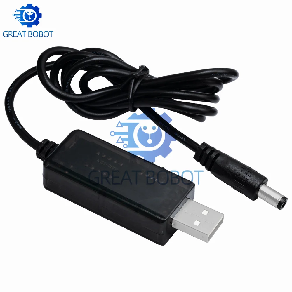 Convertidor de refuerzo USB BS DC 5V a 9V 12V Cable convertidor elevador USB + conector de 3,5x1,35mm para fuente de alimentación/cargador/convertidor de potencia - imagen 5