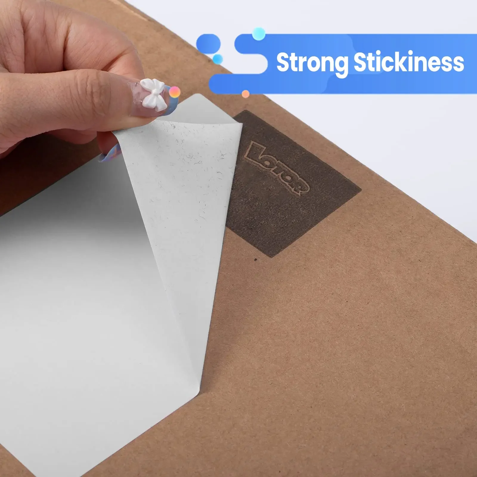 Paquete de 100 etiquetas térmicas directas Fanfold 4x6 etiquetas postales de envío directo compatibles con la impresora PM241 246S D520 - imagen 5