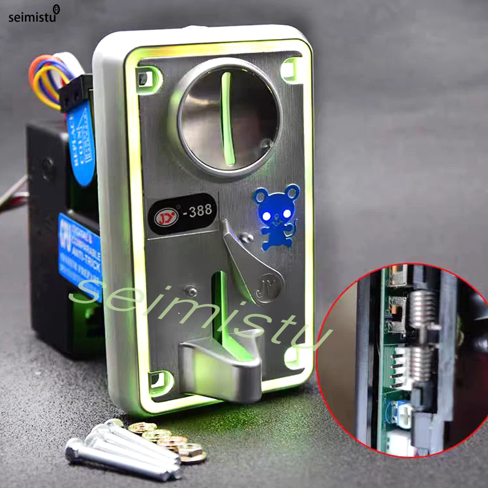 Aceptador de monedas múltiple, Selector electrónico de Flash LED colorido, comparación de CPU para máquina de ranura, gabinete Arcade, juego de pesca, JY-388 - imagen 3