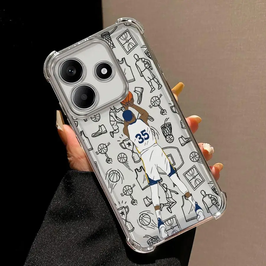 Funda de teléfono de cubierta suave y fresca para deportes de baloncesto para Xiaomi Redmi K80 Pro 14C A5 13C K80 5G A3 A3X