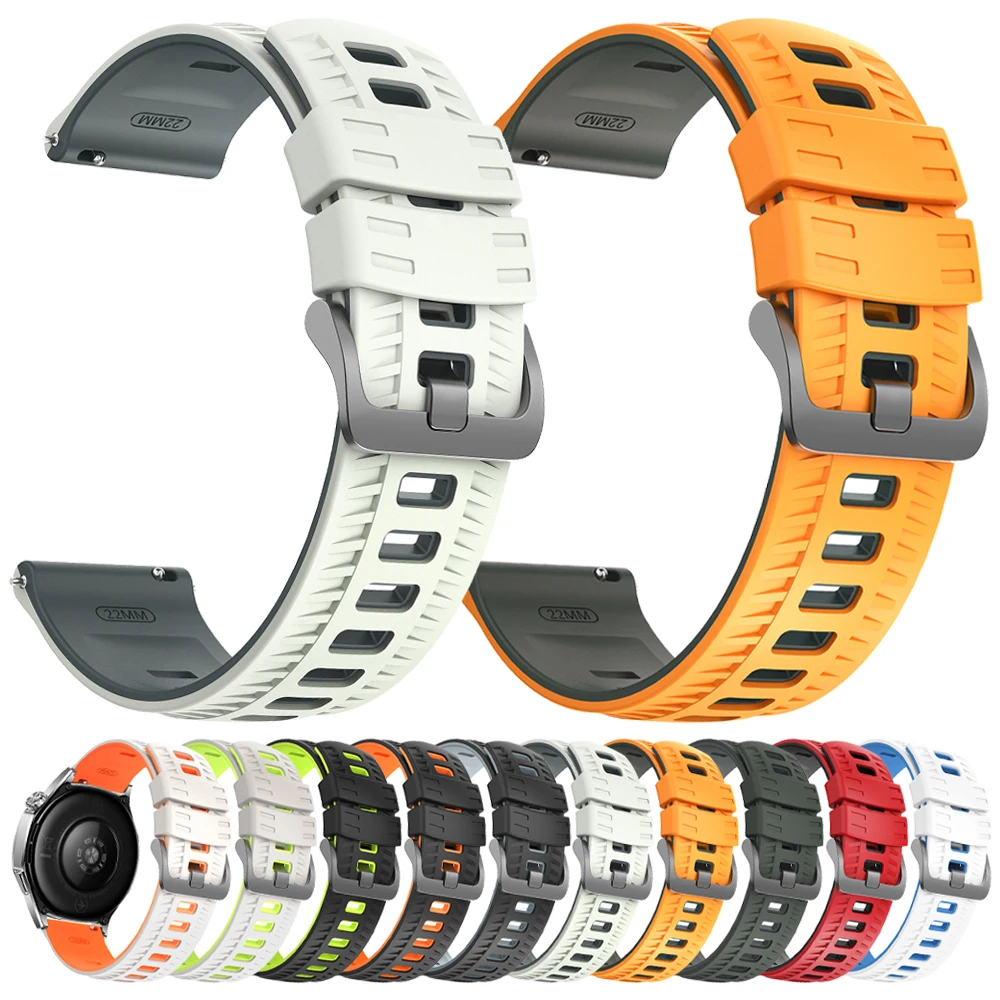 Correa de silicona de 22mm para Xiaomi Watch Color 2 S4 pulsera deportiva correa Mi Watch 2 Pro S3 S2 S1 Pro/Active Amazfit BALANCE 2 bandas