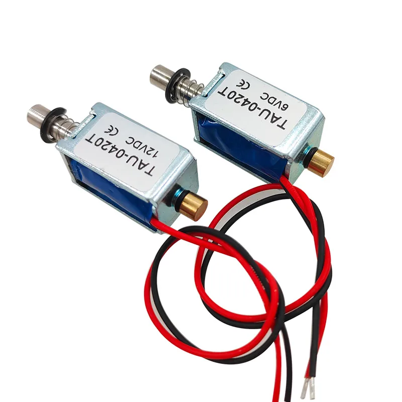 TAU-0420 Cerradura electromagnética DC 6V 12V Cerradura magnética cerradura eléctrica 0.85A 1.8A Cerradura Solenoide lineal - imagen 2