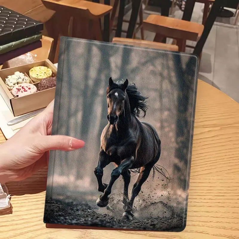 Funda con diseño de caballo genial para iPad Pro Mini 1, 2, 3, 4, 5, 6, 7, 7. a generación, 12,9, 10,5, 13, 11, 7,9, 8,3, M4 pulgadas - imagen 5