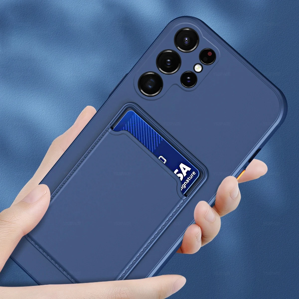 Funda de silicona con bolsillo tipo billetera con ranura para tarjetas para Samsung Galaxy S20 S21 S22 S23 S24 S25 Plus Note 20 funda de teléfono Ultra suave Silonce - imagen 2