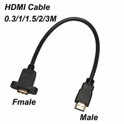 Cable HDMI Macho-Hembra para Montaje en Panel 4K HDR HDTV