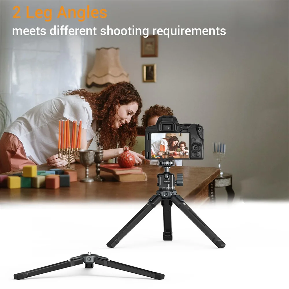Mini trípode Universal de aluminio para mesa, 2024 pulgadas, para cámara DSLR, proyector, videocámara, carga máxima de 8kg/17,63 lb, 1/4 - imagen 2