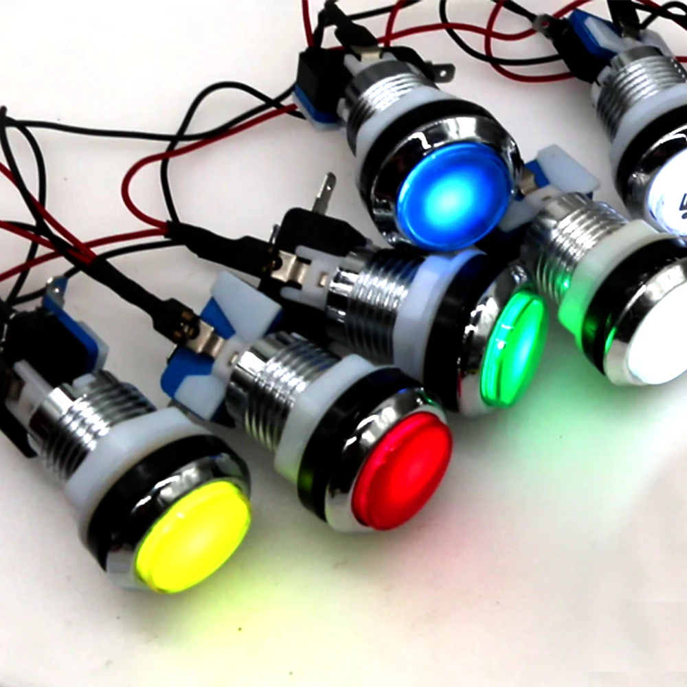 Joystick Arcade de retardo cero, Kit Diy, placa Usb para Pc, controlador de máquina de juego Raspberry Pi, botón iluminado cromado, interruptor de moneda - imagen 3