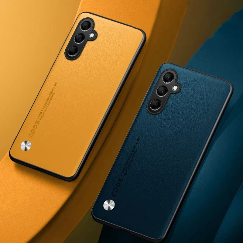 Funda de cuero PU de lujo para Samsung Galaxy M14 M34 M54 5G, funda trasera mate de silicona TPU a prueba de golpes, funda protectora para teléfono - imagen 3