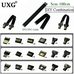 Conector HDMI 90 Grados FPV Macho-Hembra para Dron