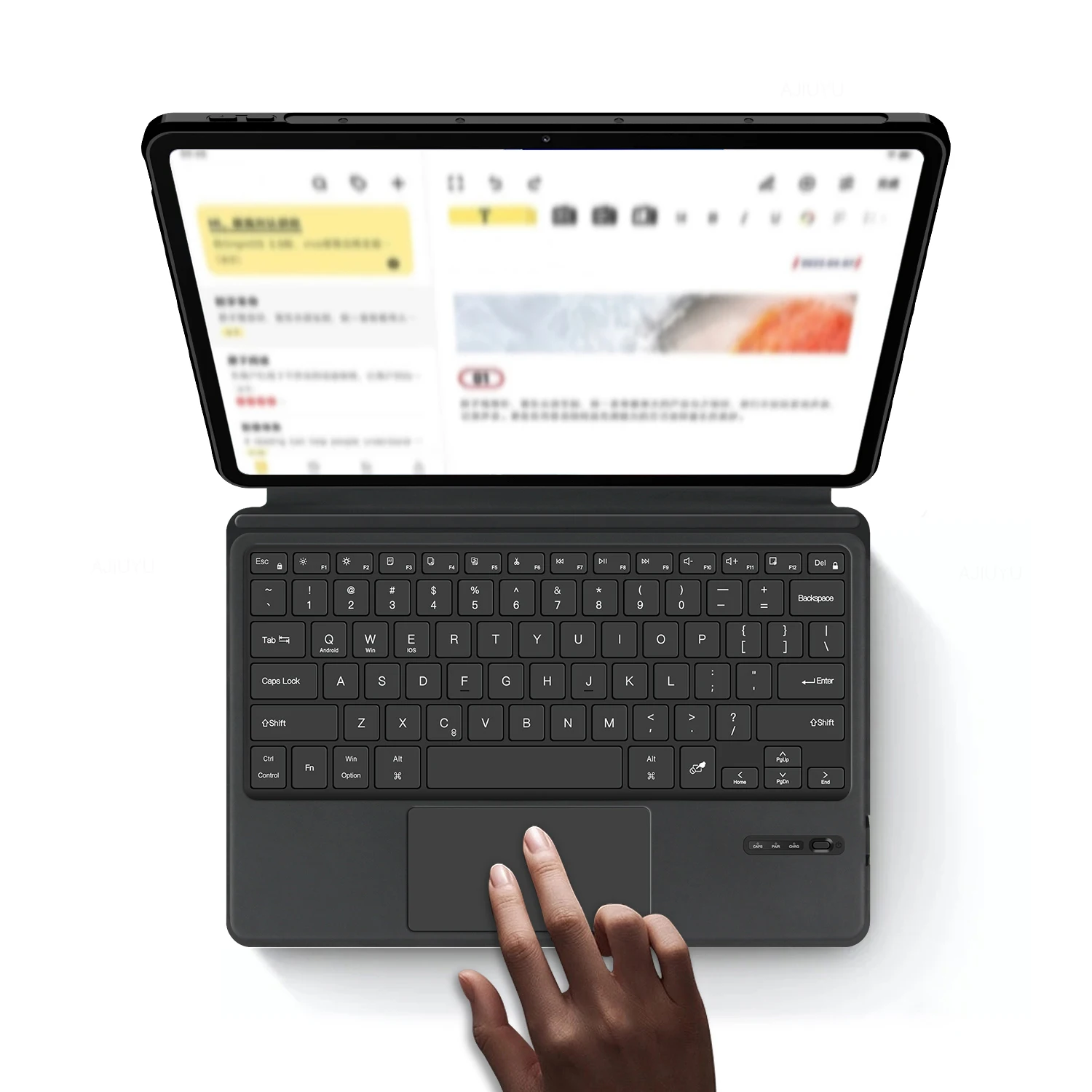 AJIUYU teclado táctil inteligente para Xiaomi Redmi Pad 2 Pro 12,1 pulgadas 2025 funda inalámbrica BT Tablet teclado soporte Folio cubierta - imagen 4