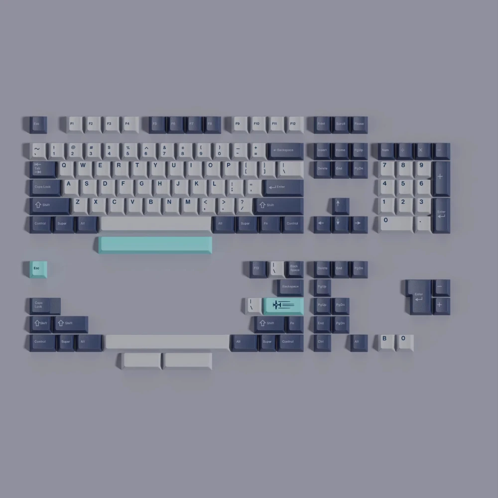 Teclas PBT GMK Pacific, teclas Cherry Profile, sublimación de tinte, teclas clonadas GMK para teclado mecánico MX, Gaming Office 2.75U - imagen 2