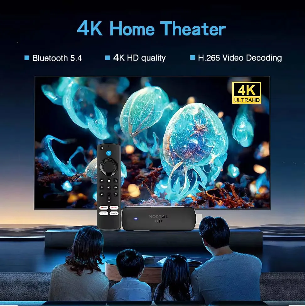 Android TV mini bar mortal q8 android14 admite 8k video 4k wifi6 allwinner h313 control remoto de voz de cuatro núcleos SMART chromecast - imagen 5