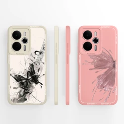 Realme 14T 5G – Funda Silicona Mariposa con Protección de Cámara