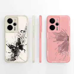 Realme 14T 5G – Funda Silicona Mariposa con Protección de Cámara