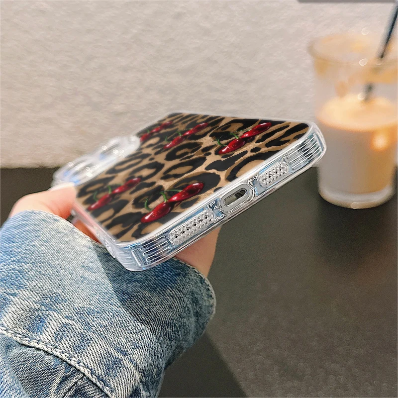 Funda de teléfono suave para Samsung Galaxy A51 A71 A52 A32 A12 A50 A72 A31 A52s A21s A16 patrón de estampado de leopardo Premium - imagen 2