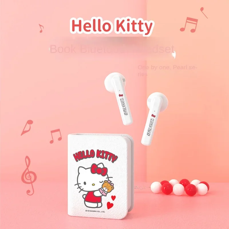 Auriculares inalámbricos HelloKitty Sanrio Kuromi Co para niñas, cascos con Bluetooth, Jade Guigou, TWS, bonitos - imagen 2