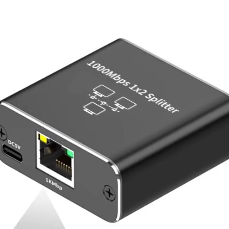 Divisor de red 1000Mbps Hub 1 a 2 Adaptador RJ45 Convertidor Gigabit Internet Ethernet Set-Top Extensor de enchufe - imagen 5