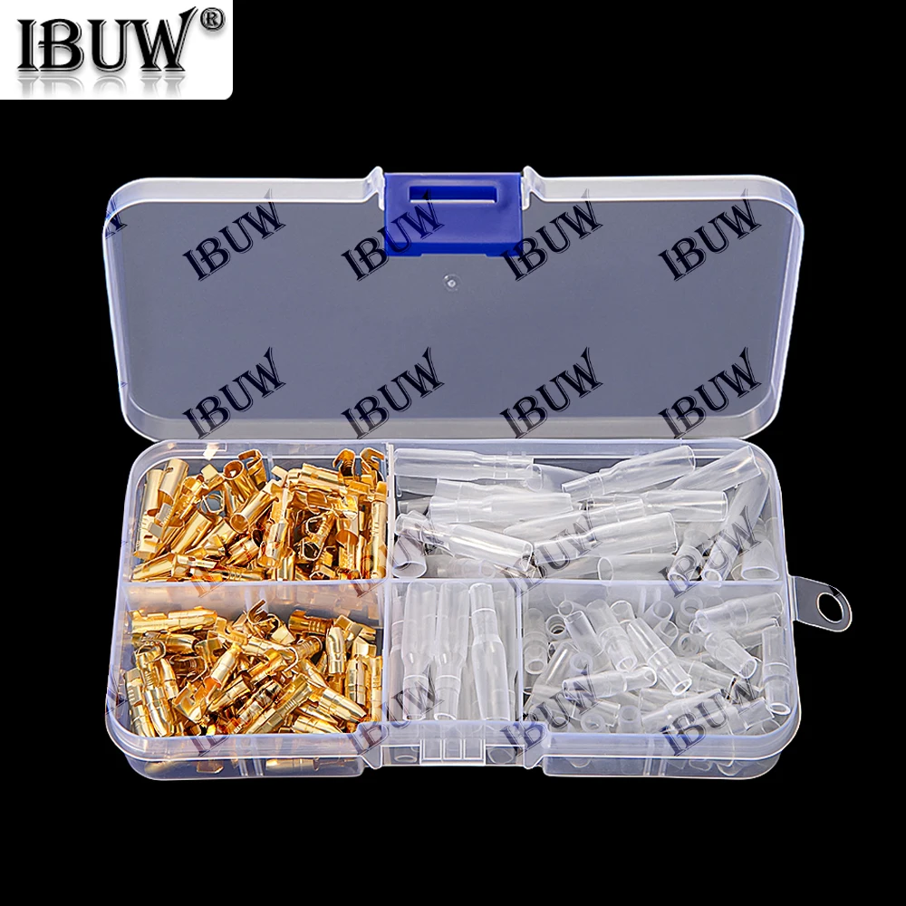 200 Uds conector de cable eléctrico de coche diámetro 4,0 terminal de engarzado tipo bala 4mm hembra macho terminal de prensa en frío funda protectora - imagen 3