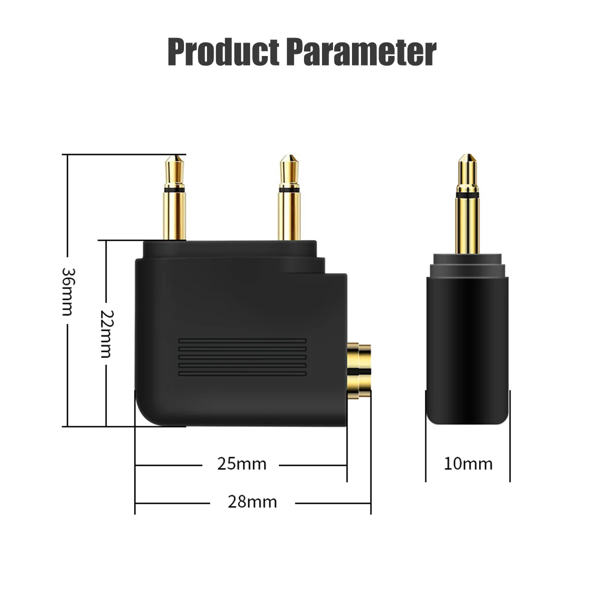 Adaptador de Audio Fonken, conector de 3,5mm, auriculares de avión de línea aérea, adaptador de Audio para avión, auriculares de viaje - imagen 5