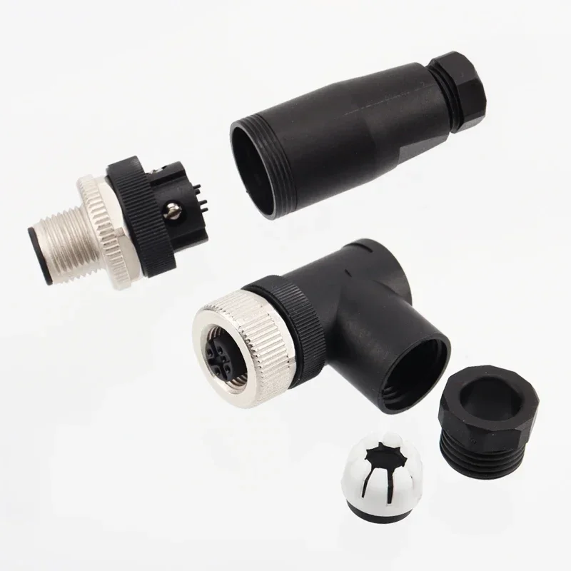 Enchufe de aviación resistente al agua M12 2 3 4 5 8 pines blindado código A/B/D junta de detección macho hembra conector M12 PG7/PG9 certificación CE - imagen 3