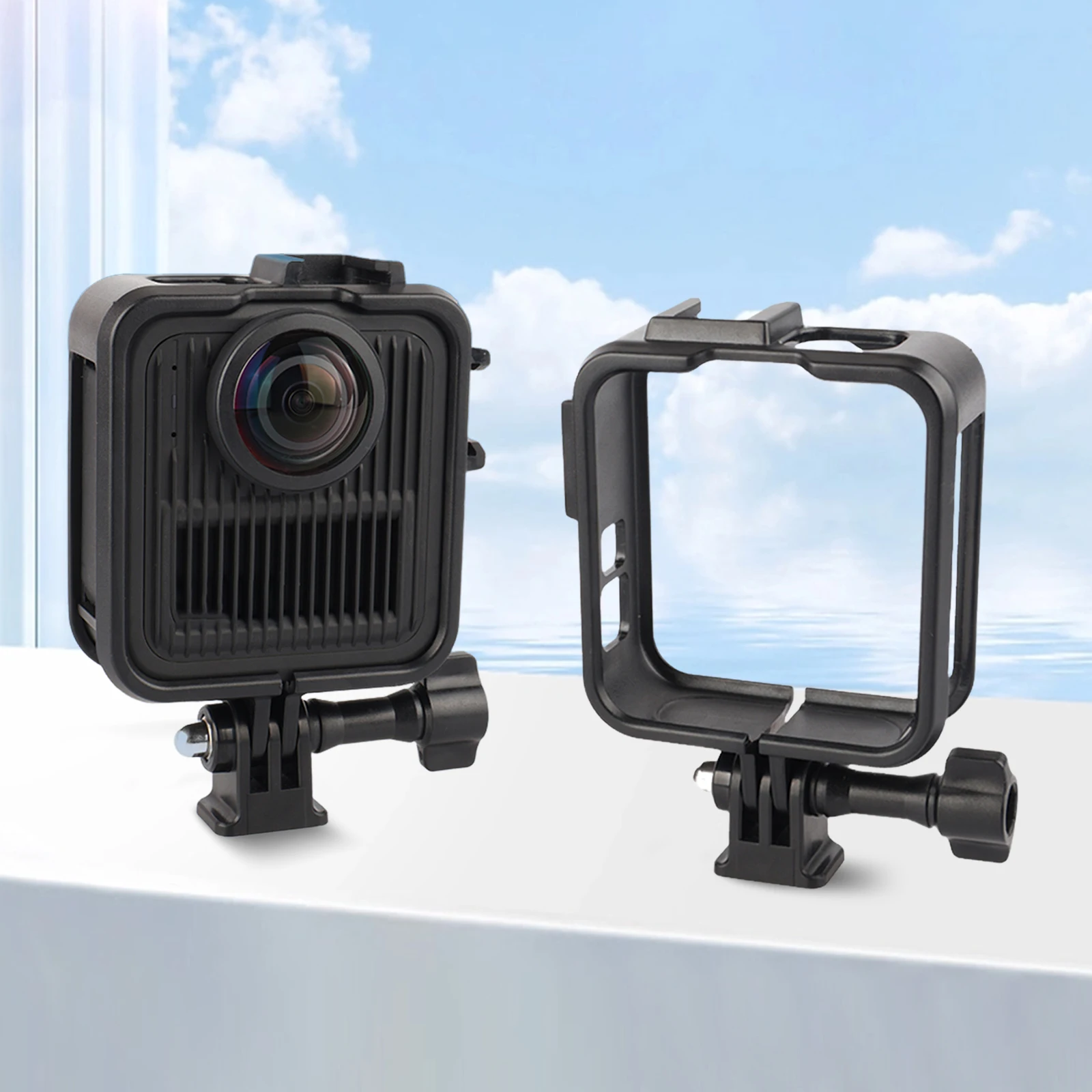 Marco protector de liberación rápida para GoPro Max 2, accesorios, jaula de marco protector con soporte para zapata fría - imagen 2