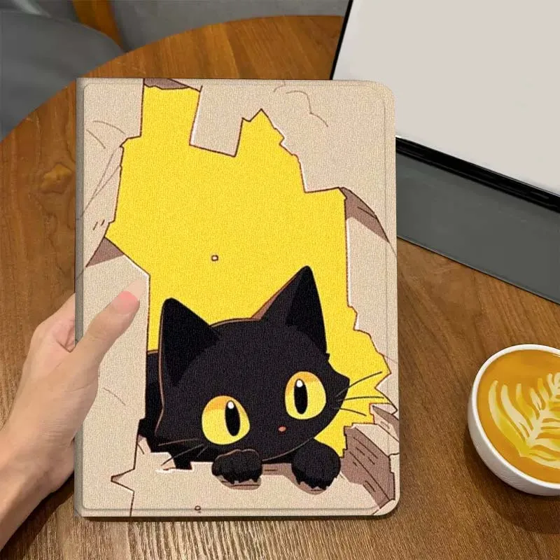 Lindo gatito arte para Samsung Galaxy Tab A A7 A8 A9 A11 S6 S11 10,1 10,4 10,5 pulgadas Lite Plus funda para tableta - imagen 4