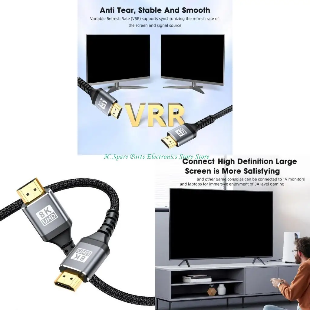 12pc avanzado hdmicompatible 2.1 cable 8k 60Hz con soporte dinámico HDRS para cine en casa
