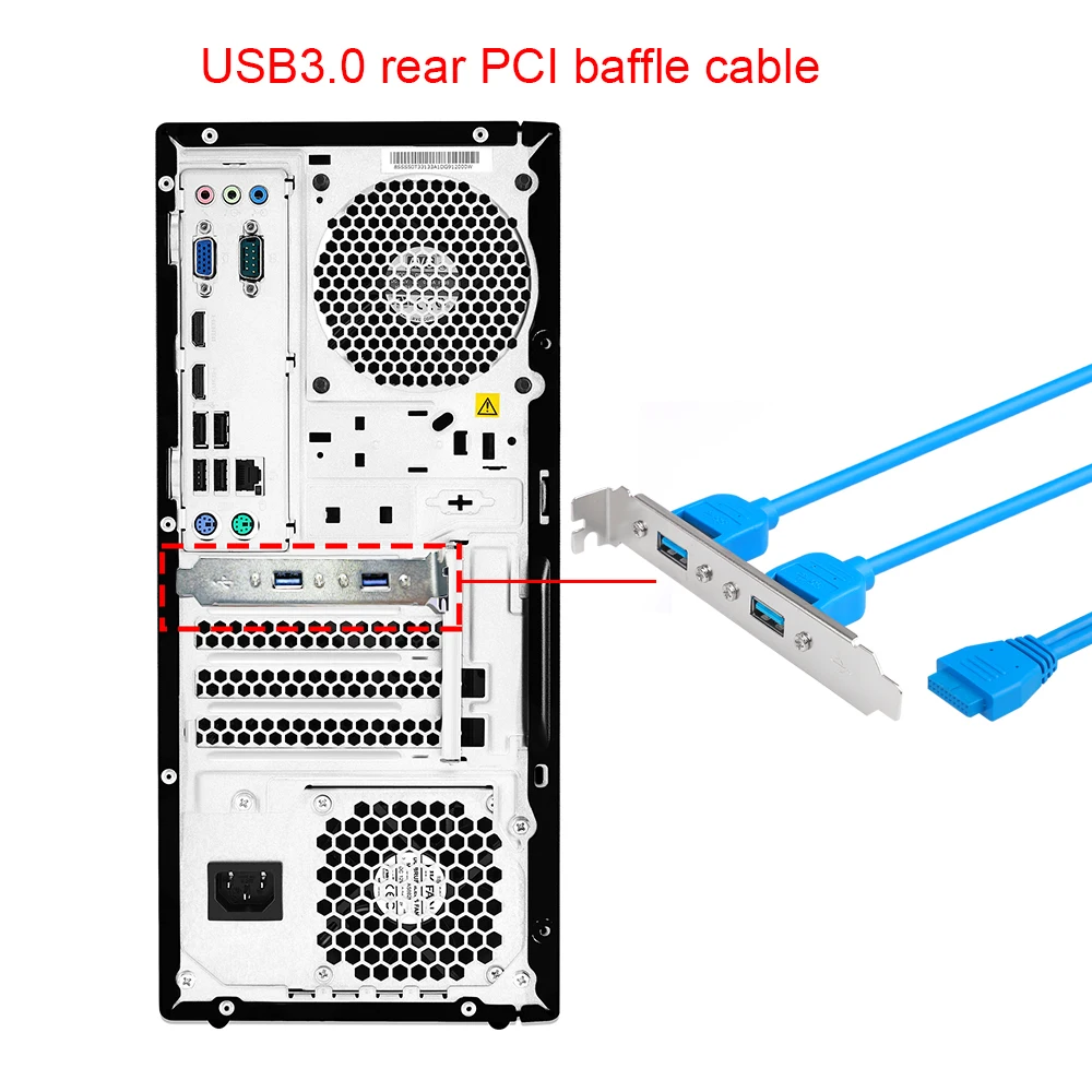 Nworld-Cable de cabecera de 20 pines, soporte de expansión de Panel trasero USB 3,0 de alta velocidad, placa base de 2 puertos, Cable de extensión de datos de 5Gbps - imagen 5