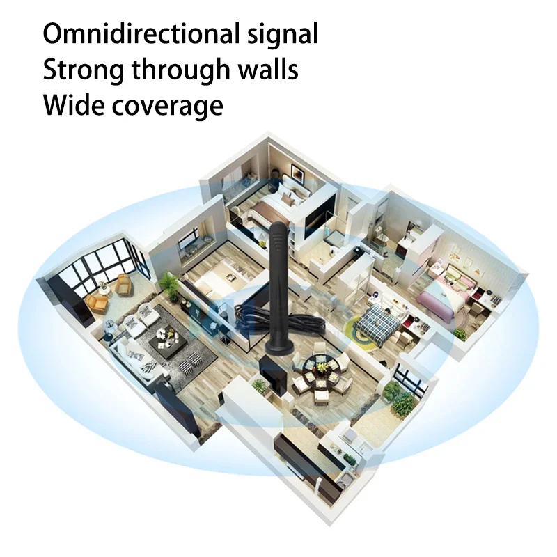 Antena de alta ganancia 5G 4G 3G GSM 600-6000MH 15dbi antena de banda completa para exteriores amplificador de señal SMA TS9 para módem enrutador Wifi - imagen 4