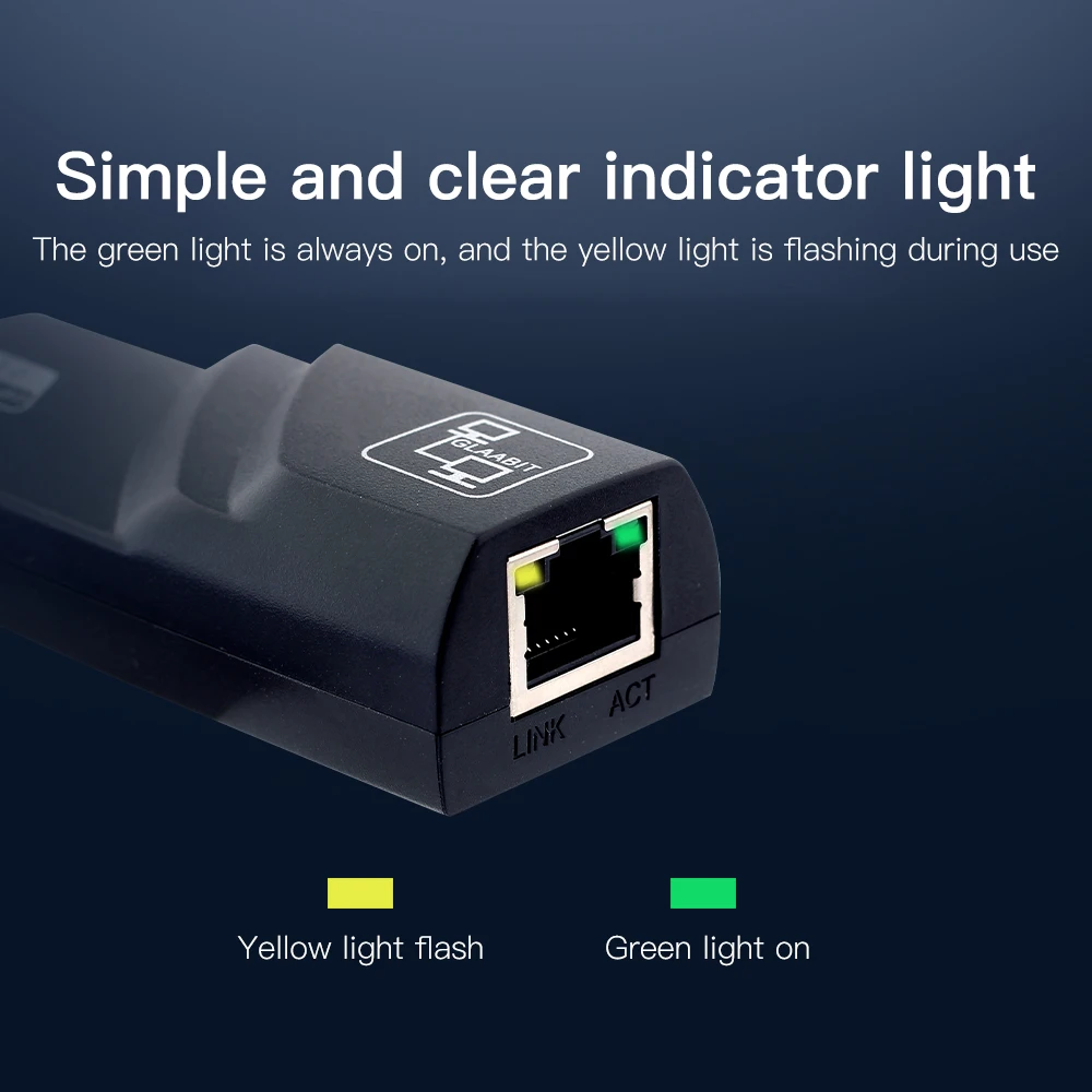 Tarjeta de red con cable USB 3,0 de 10/100/1000Mbps, convertidor adaptador USB a Rj45 Lan Ethernet Gigabit para PC, portátil, MacBook, Windows 10 - imagen 2