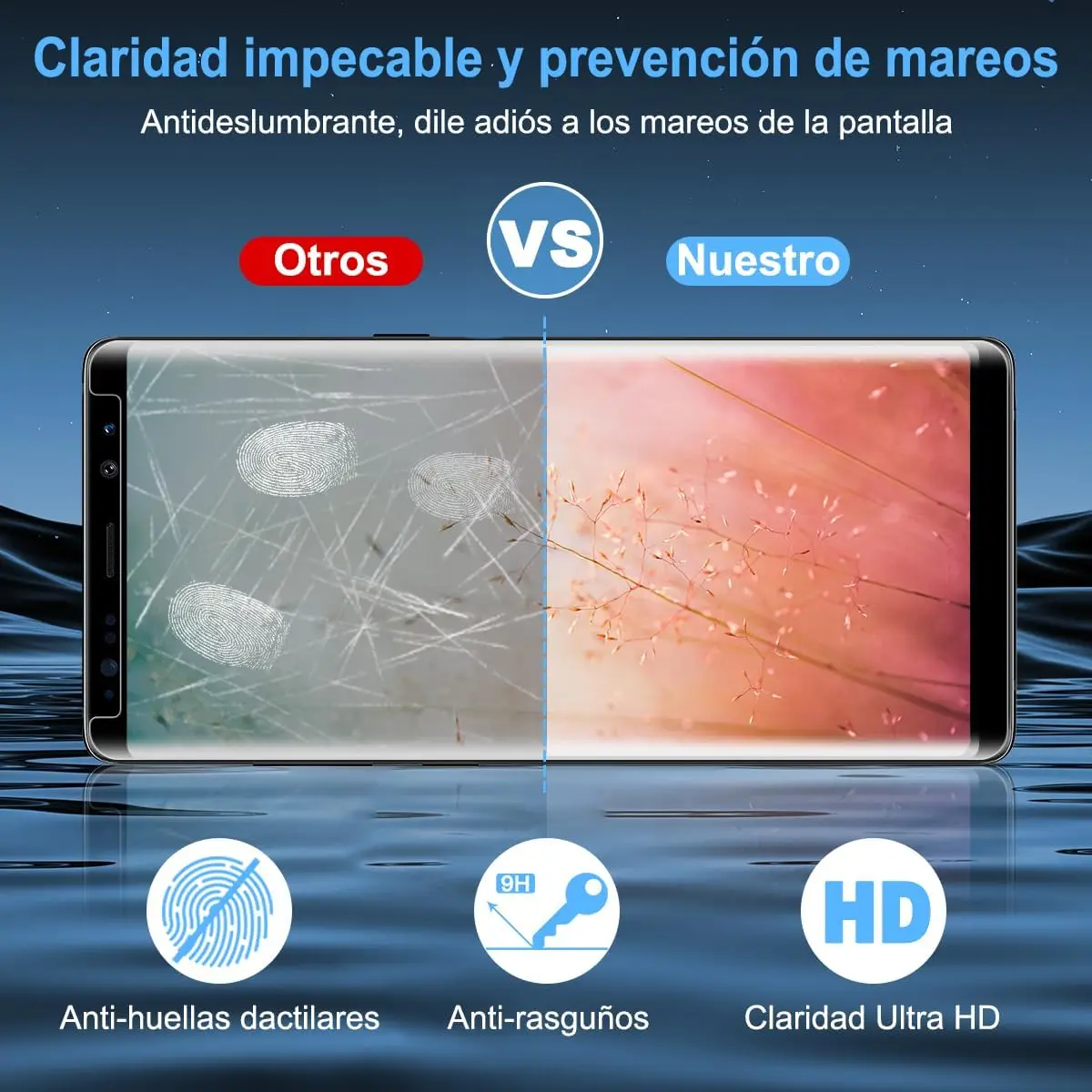 2/4 Uds 3D curvado cuatro lados pegamento vidrio templado para Samsung Galaxy Note 8/Note 9 HD Protector de pantalla - imagen 2