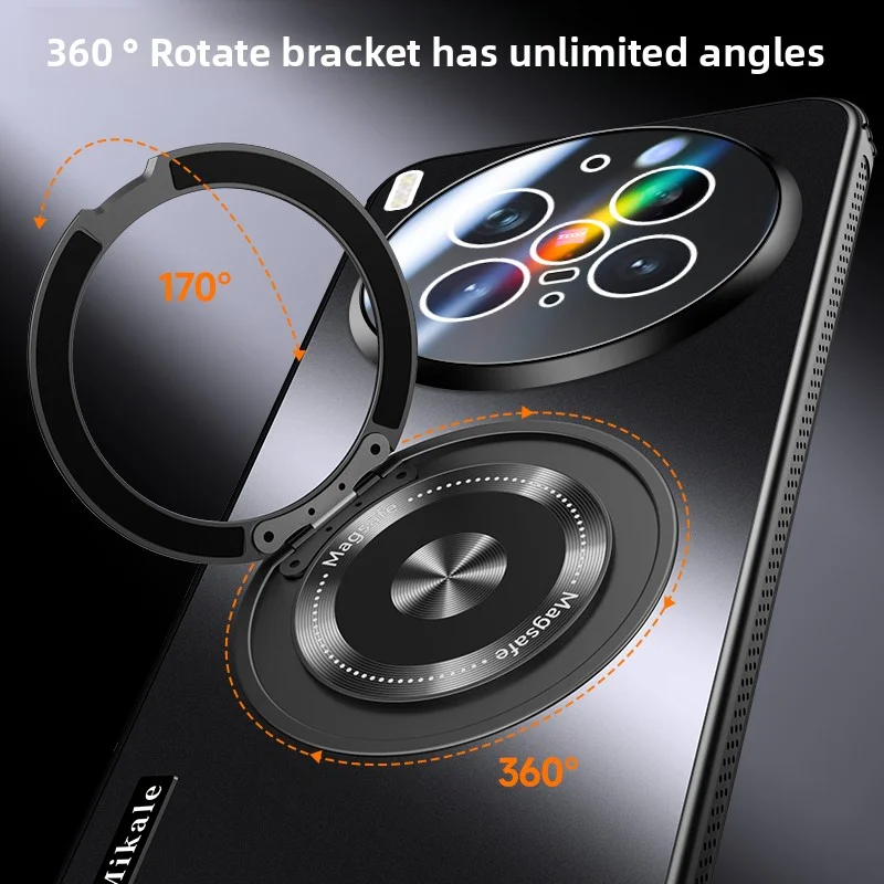 Funda para VIVO X300 Pro X 300, parachoques mate para lente magnética Magsafe, soporte de anillo para cámara, funda dura con soporte para VIVO X300pro - imagen 2