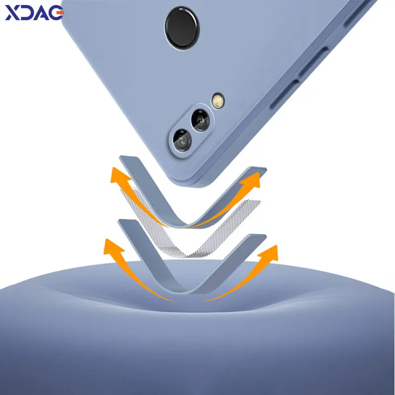 Funda trasera cuadrada de silicona líquida para teléfono móvil Huawei P20 Pro Lite 2019, accesorios de Funda suave - imagen 3