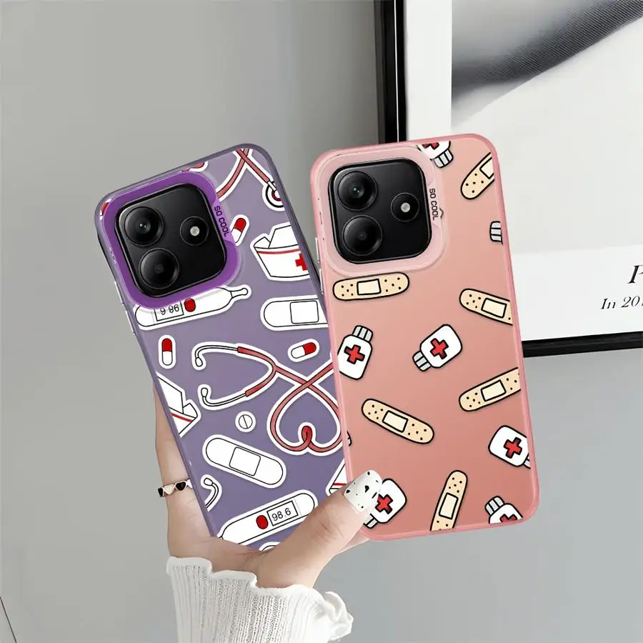 Cool enfermera medicina caso para Xiaomi Redmi Note 9s 10Lite 14 Pro Plus 12s 10s 11s 13 12 11 cubierta trasera del teléfono - imagen 4