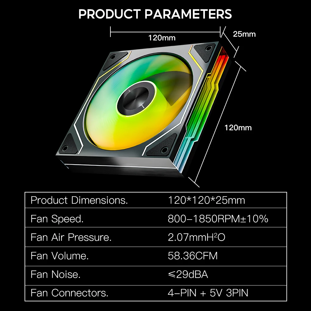 Jungle Leopard Star Track ARGB ventilador de chasis 12CM ventilador de refrigeración luz divina síncrona 5V3Pin espejo ilimitado sin costuras - imagen 5