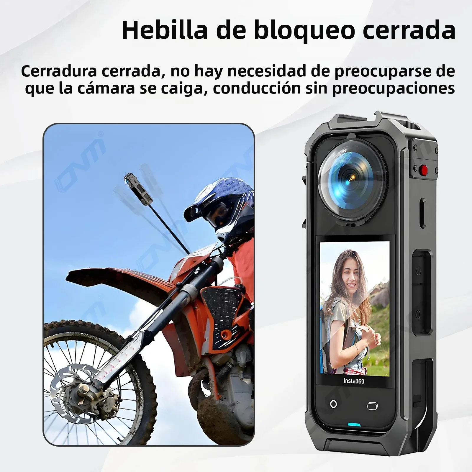 Jaula de marco de metal para Insta360 X5, carcasa protectora con soporte de zapata fría Compatible con accesorios Insta 360 X5 - imagen 2