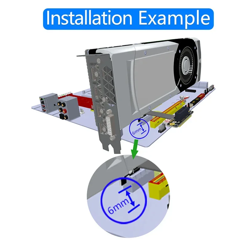 Nuevo adaptador convertidor de puerto Wifi NGFF M.2 Key E a NVMe PCI Express SSD para AX200 AX210 8265 7260AC WiFi BT tarjeta de red inalámbrica - imagen 5