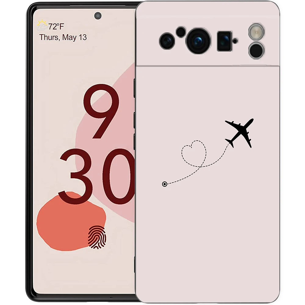 Para Google Pixel 10 Pro funda de teléfono Pixel 9 Pro XL TPU funda Pixel 8 Pro 9A 8A 7A 7 6A 6 Pro funda suave patrón de avión - imagen 3