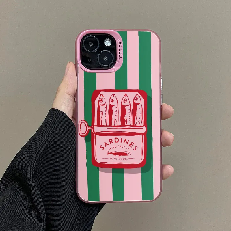 Funda de teléfono con láser de sardinas divertidas de pescado para Samsung Galaxy A17 A07 A16 A35 A55 A25 A15 A56 A54 A36 A34 A24 A26 4G 5G, funda mate - imagen 2