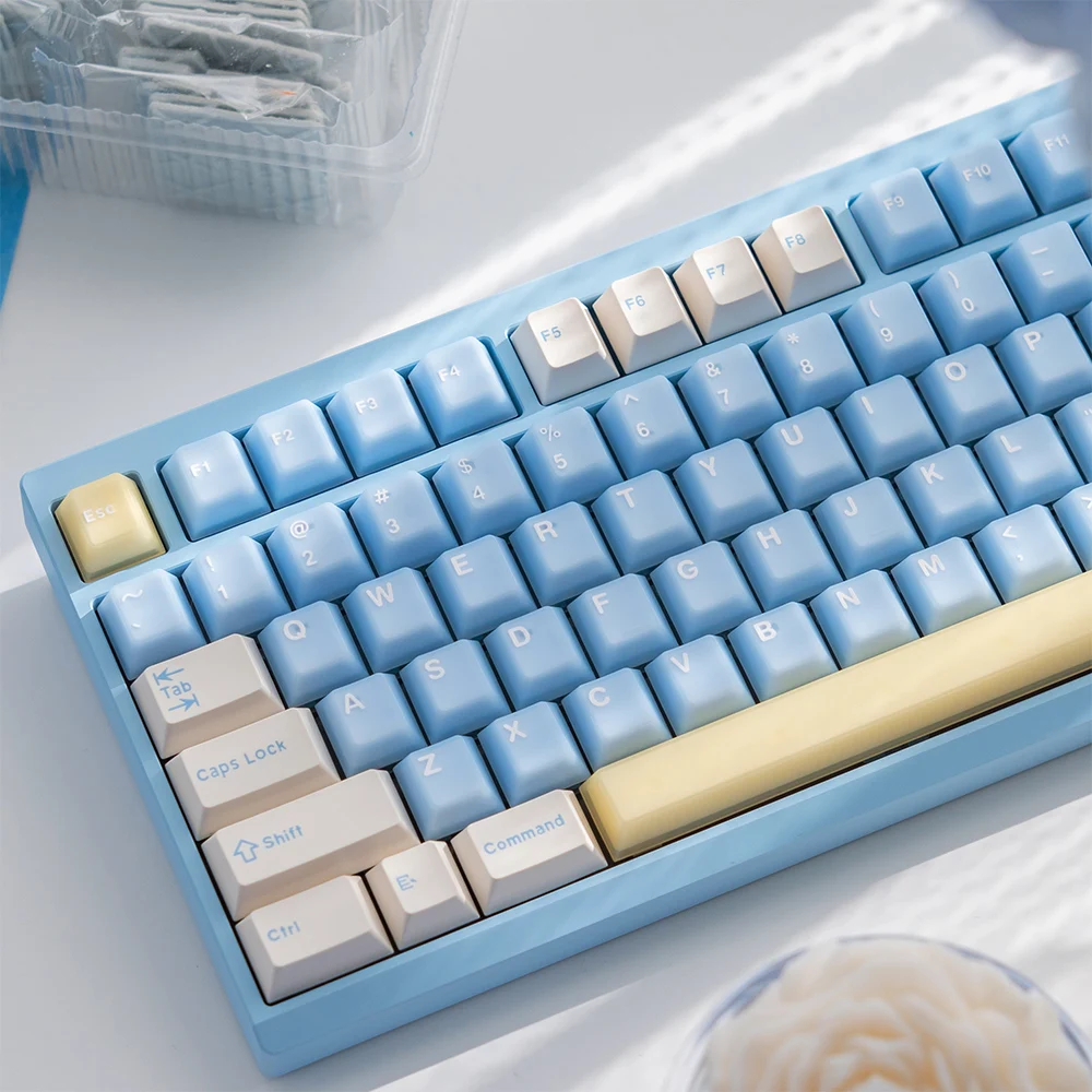 Teclas de sal marina azul, 164 teclas, doble disparo, perfil de cereza, teclas de PC PBT, juego grande para teclado mecánico Cherry MX - imagen 2